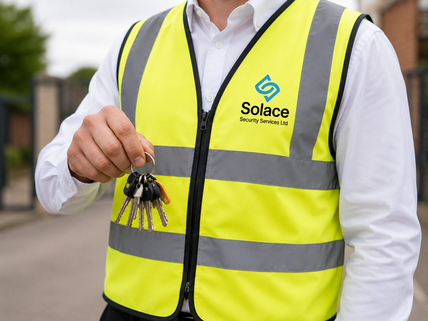 Solace officer responding to an alarm activation at a premises