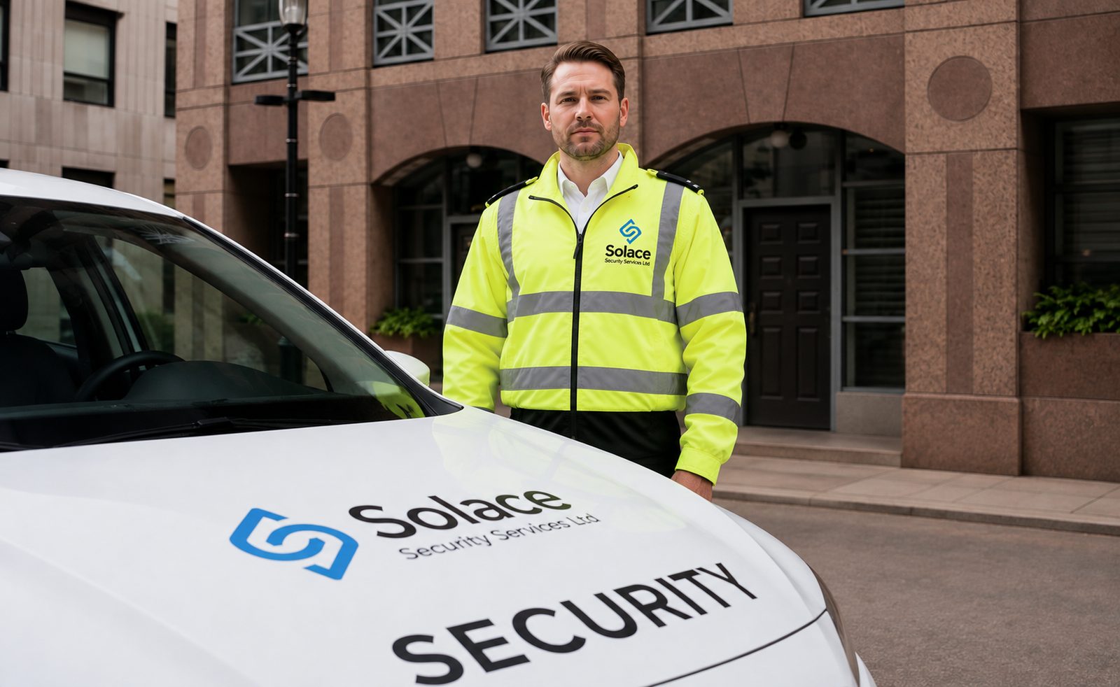 Solace mobile patrol officer checking a site perimeter